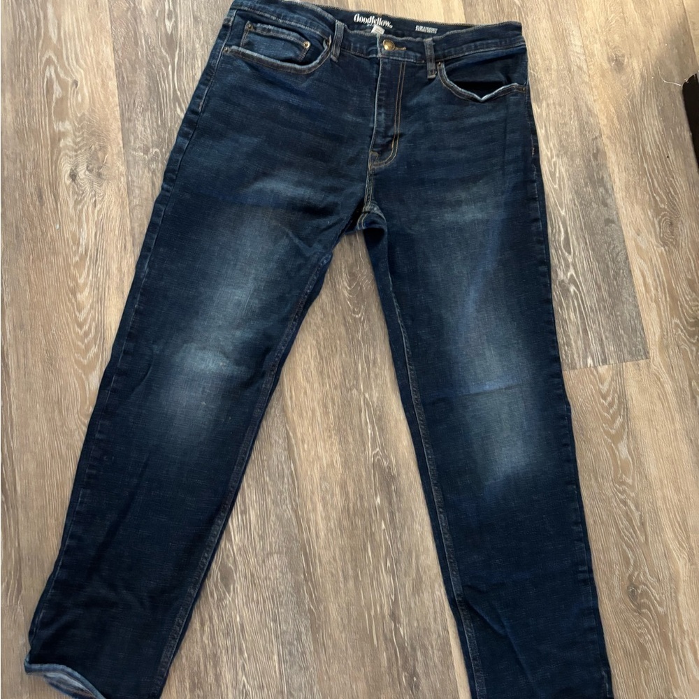 Goodfellow & Co Men’s Dark Blue Slim Straight Jeans Sz 36X30